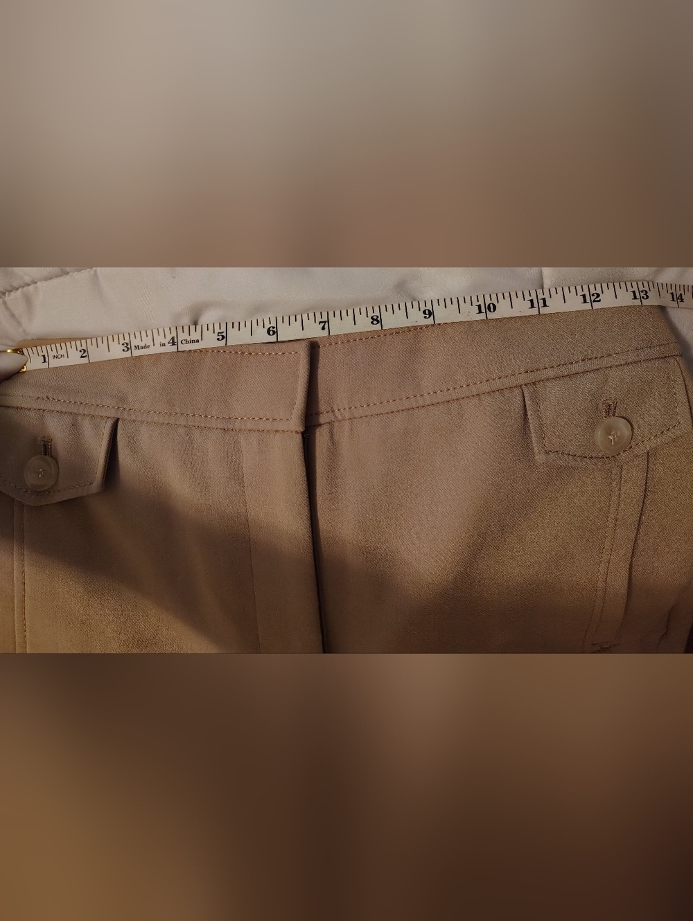 Ann Taylor Wide-Leg Trousers – Size 6 (Beige/Ta - Picture 3 of 9